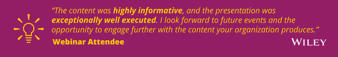 Wiley Webinar Feedback Attendee 1